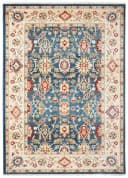Tapiso Teppich RIVIOLI Blau Kurzflor Fransen Bild 2
