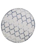 Tapiso Outdoorteppich PATIO Rund Blau Grau Kunstfaser Bild 2