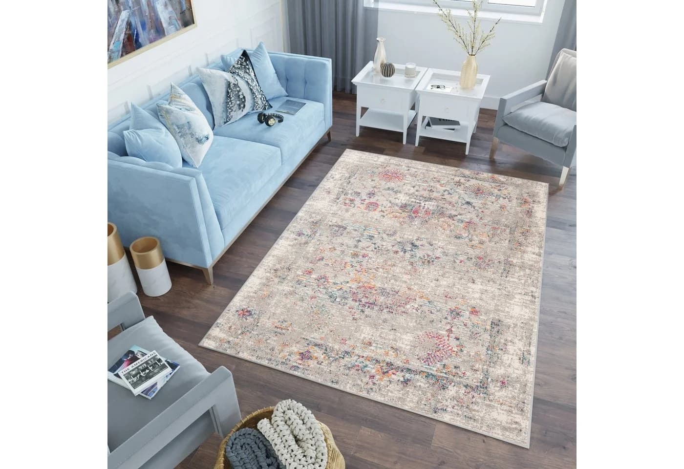 Tapiso Kinderteppich LAZUR Modern Beige Kurzflor