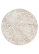 Tapiso Teppich CRYSTAL Rund Creme Modern 3D Effekt Bild 2