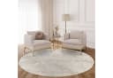 Tapiso Teppich CRYSTAL Rund Creme Modern 3D Effekt Bild 3