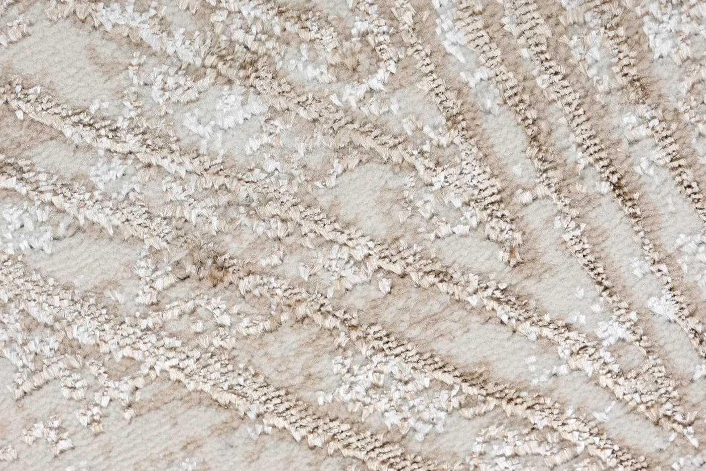 Tapiso Teppich CRYSTAL Rund Creme Modern 3D Effekt - Bild 4