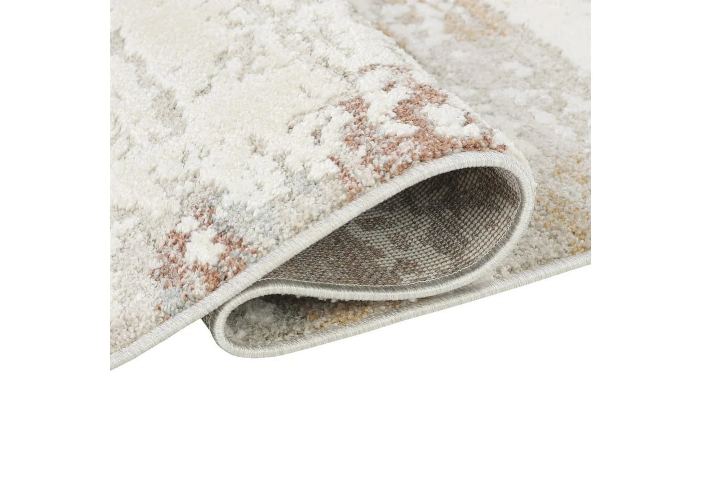 Tapiso Teppich TREND Kurzflor Blumenmuster Beige Braun Grau - Bild 5