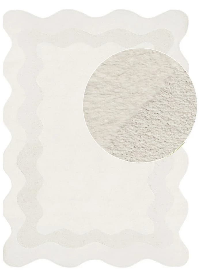 Tapiso Designteppich TERRA Kurzflorteppich Creme 11 mm
