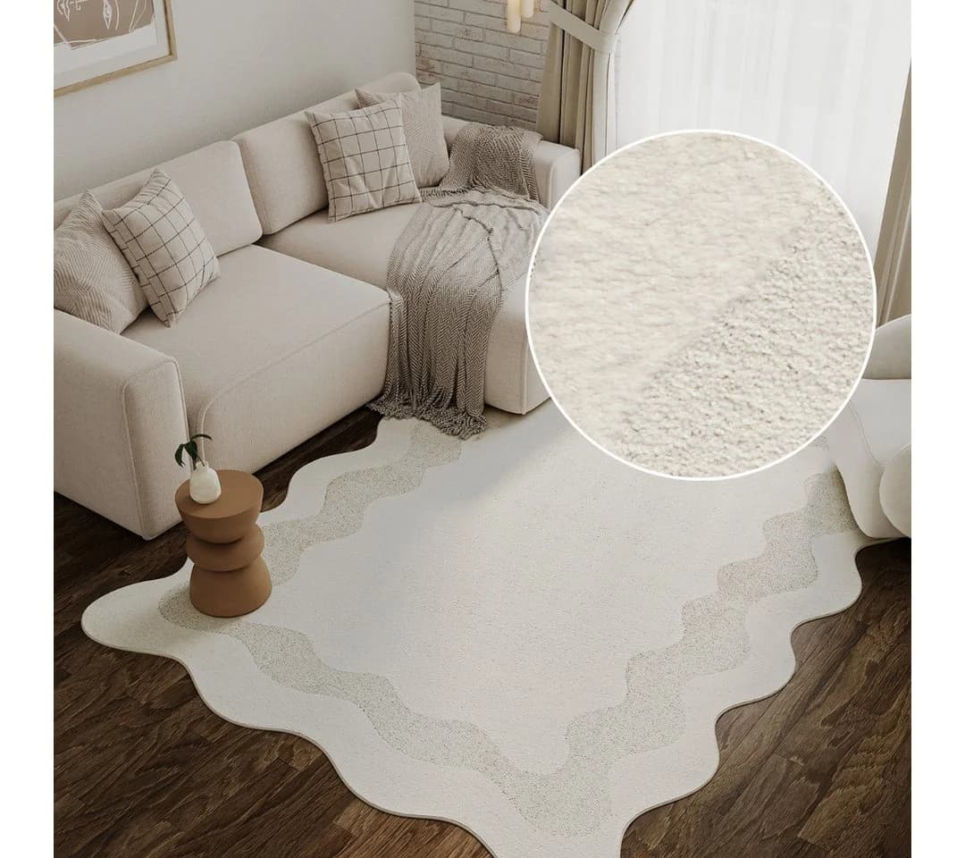 Tapiso Designteppich TERRA Kurzflorteppich Creme 11 mm - Bild 2