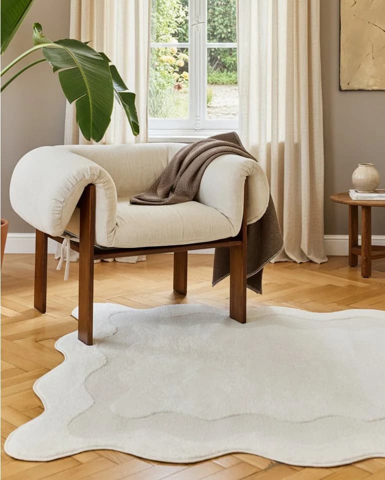 Tapiso Designteppich TERRA Kurzflorteppich Creme 11 mm - Bild 3