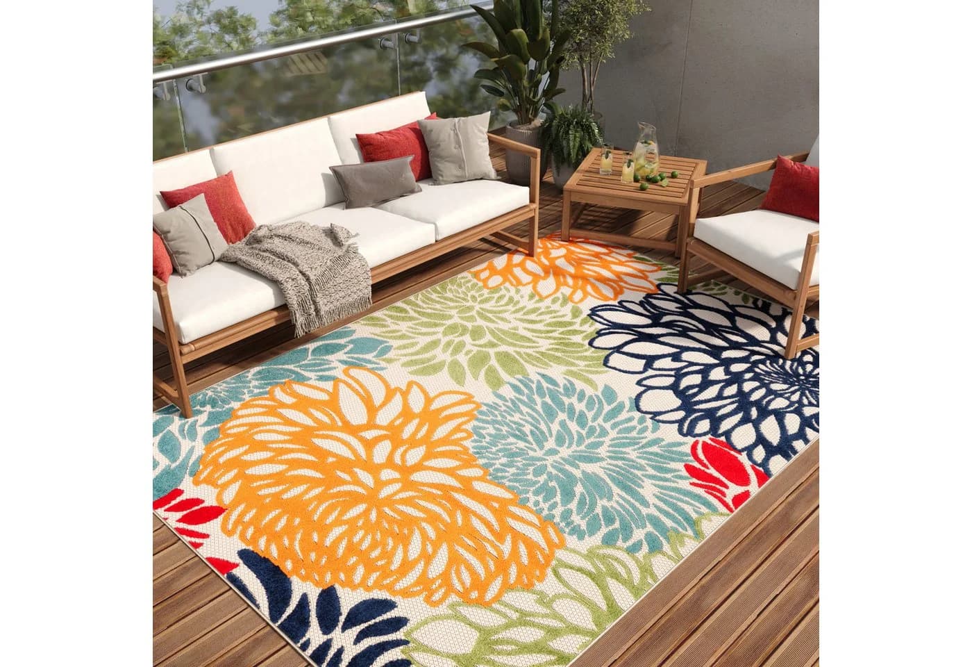 Tapiso Outdoorteppich PATIO Beige Bunt Polypropylen