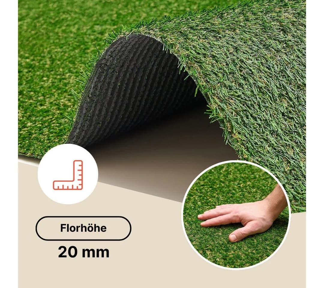 Tapiso Kunstrasen CANYOO 20 Grün 20mm Florhöhe - Bild 5