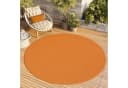 Tapiso Outdoorteppich MONO rund Orange Bild 1