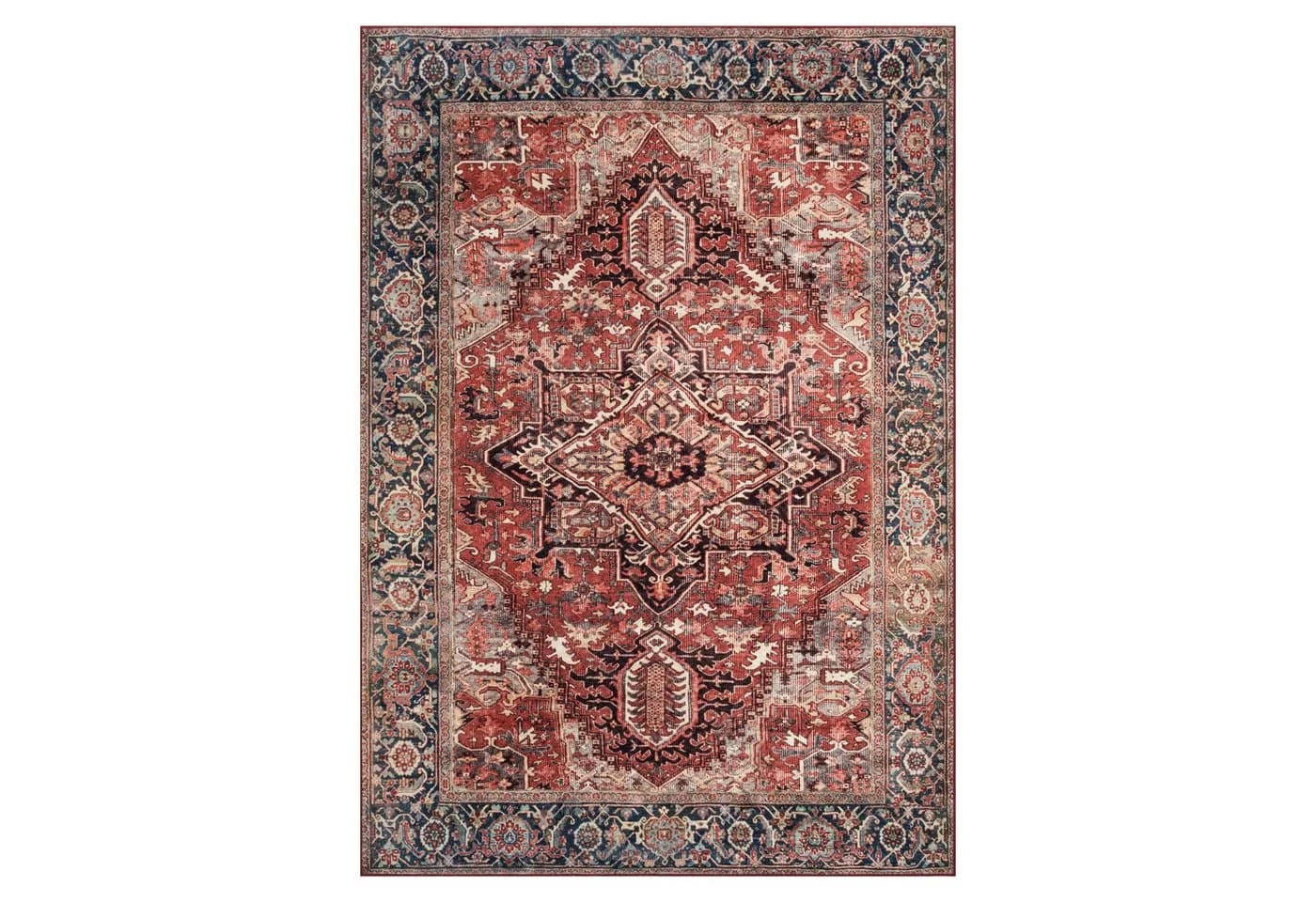 Tapiso Orientteppich ISPAHAN Rot Orientalisch Kurzflor - Bild 2