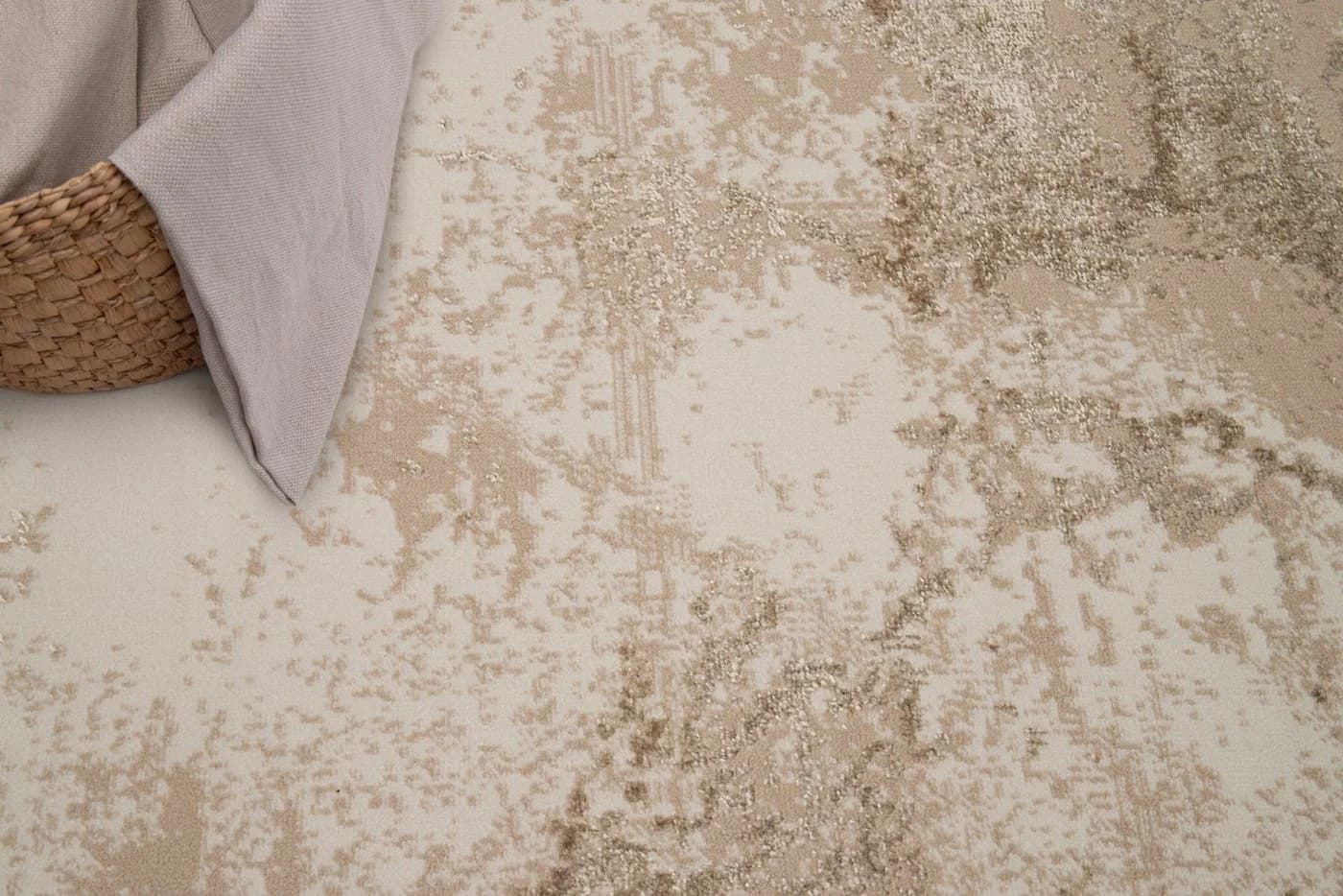 Tapiso Designteppich CRYSTAL Beige Braun Kurzflor - Bild 3