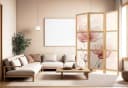 framed concept Paravent Orientalisches Japan-Motiv Holzrahmen Bild 3