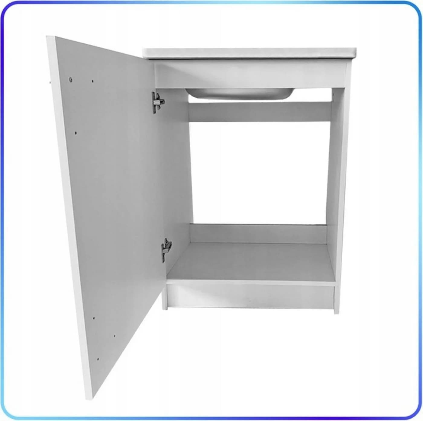 STAMAR Spülenschrank Küchenschrank 60x60cm Weiß Spüle Abtropffläche Edelstahl - Bild 3
