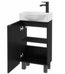STAMAR Waschbeckenunterschrank Schwarz mit Keramik-Becken Bild 1