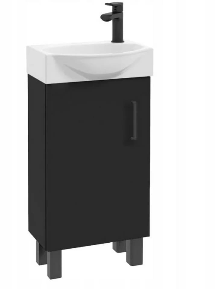 STAMAR Waschbeckenunterschrank Schwarz mit Keramik-Becken - Bild 3