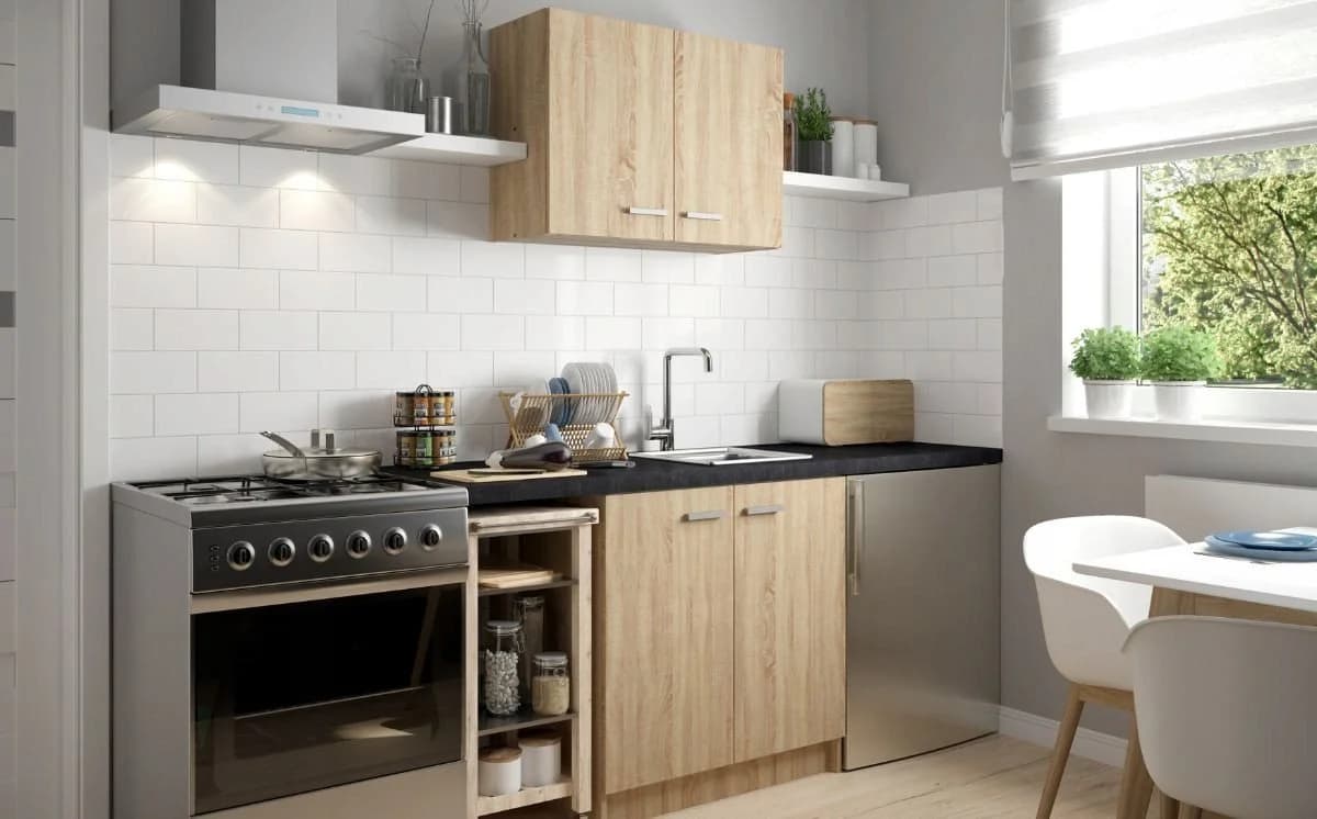 STAMAR Spülenschrank 80 cm Eiche Sonoma 2 Türen