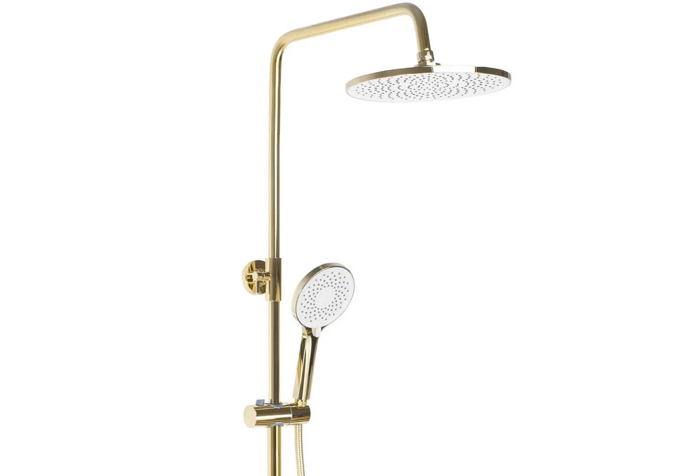 wohnwerk.idee Duschsystem Avalon Regendusche Handbrause Gold Matt Schwarz Grau - Bild 4