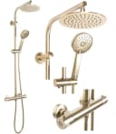 wohnwerk.idee Duschsystem Duschgarnitur mit Thermostat Bliss Matt Gold, 2 Strahlarten Bild 2