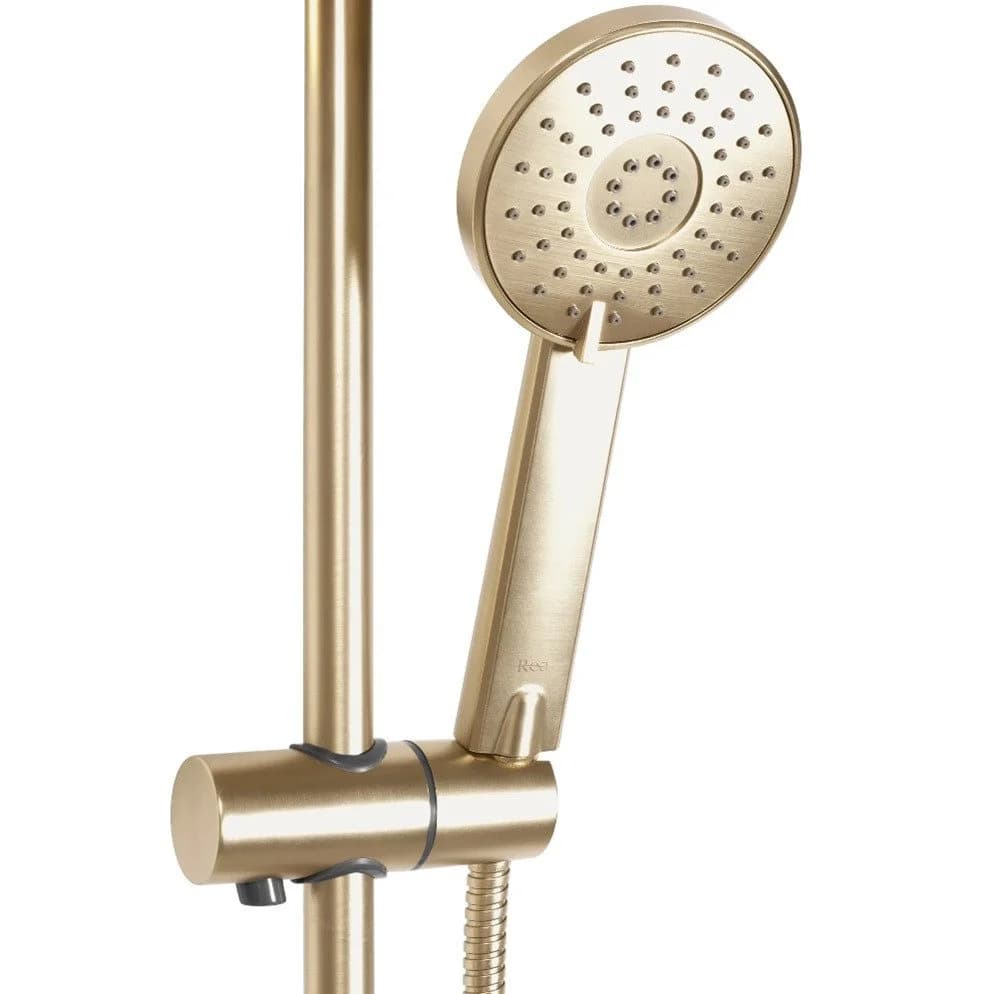 wohnwerk.idee Duschsystem Duschgarnitur mit Thermostat Bliss Matt Gold, 2 Strahlarten - Bild 3