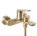 wohnwerk.idee Wannenarmatur Gold Matt Messing Einhebelmischer mit Handbrause Bild 1