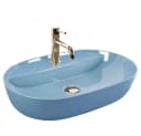 wohnwerk.idee Aufsatzwaschbecken oval Keramik Blau Shiny Bild 2