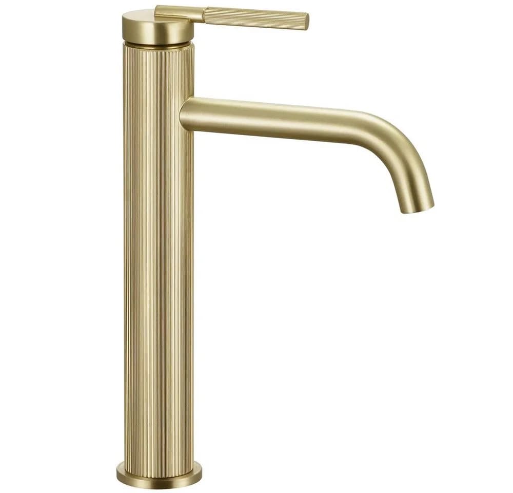 wohnwerk.idee Badarmatur Gold Matt Design Waschtischarmatur Hoch - Bild 2