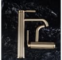 wohnwerk.idee Badarmatur Gold Matt Design Waschtischarmatur Hoch Bild 3