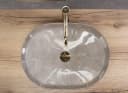 wohnwerk.idee Aufsatzwaschbecken Marmoroptik Beige Gold Bild 3