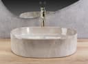 wohnwerk.idee Aufsatzwaschbecken Marmoroptik Beige Gold Bild 4