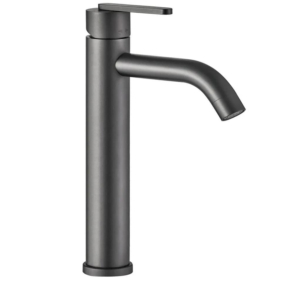 wohnwerk.idee Badarmatur Aufsatzwaschbecken Einhebelmischer Anthrazit Matt - Bild 2