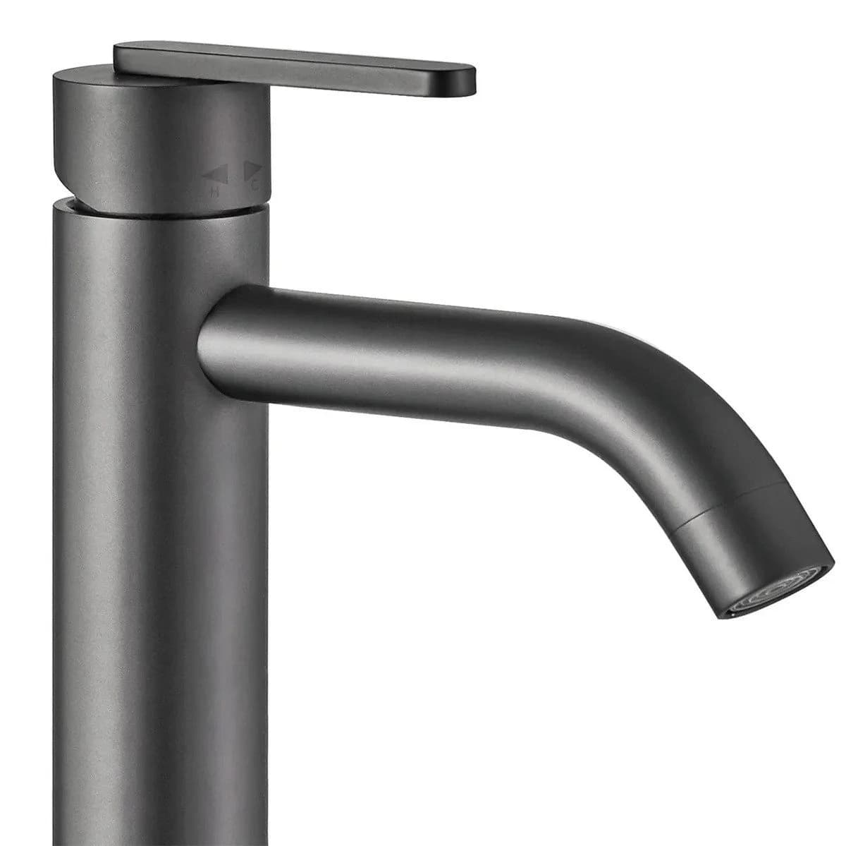 wohnwerk.idee Badarmatur Aufsatzwaschbecken Einhebelmischer Anthrazit Matt - Bild 3
