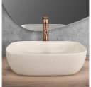 wohnwerk.idee Aufsatzwaschbecken Beige Marmoroptik Naturstein Design Bild 5