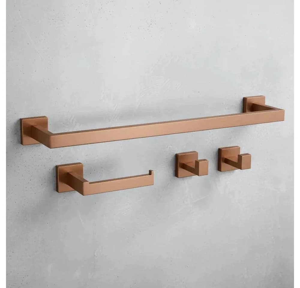wohnwerk.idee Badaccessoire-Set Kupfer Matt Metall