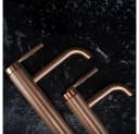 wohnwerk.idee Badarmatur Waschbeckenarmatur Wasserhahn Argon Gold Matt Bild 1