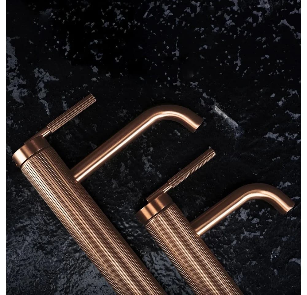 wohnwerk.idee Badarmatur Waschbeckenarmatur Wasserhahn Argon Gold Matt