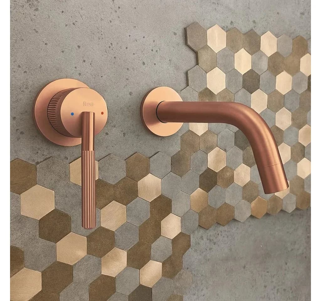 wohnwerk.idee Unterputzarmatur Argon Wandarmatur Gold Kupfer Matt