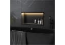 wohnwerk.idee Badregal LED Wandnische 30x60 cm Edelstahl Schwarz Bild 1