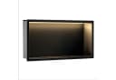 wohnwerk.idee Badregal LED Wandnische 30x60 cm Edelstahl Schwarz Bild 2