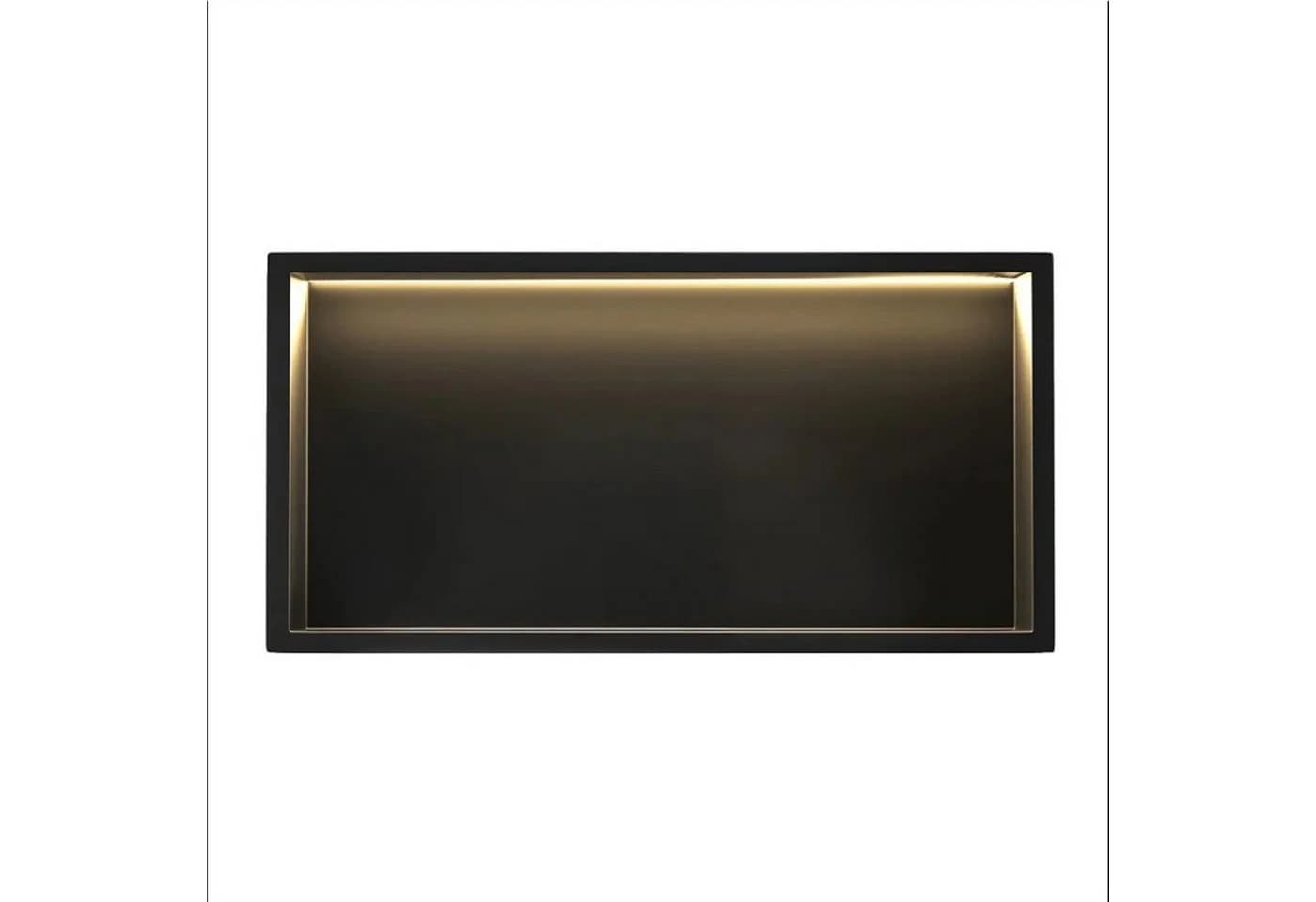 wohnwerk.idee Badregal LED Wandnische 30x60 cm Edelstahl Schwarz - Bild 3