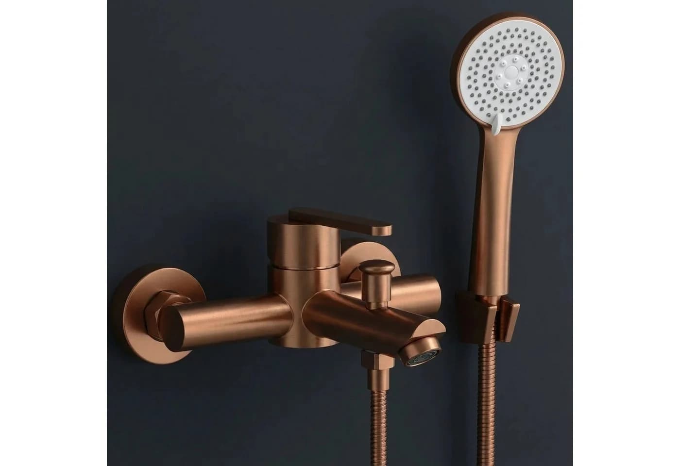 wohnwerk.idee Wannenarmatur Ontario Einhebelmischer mit Handbrause Gold Matt - Bild 3