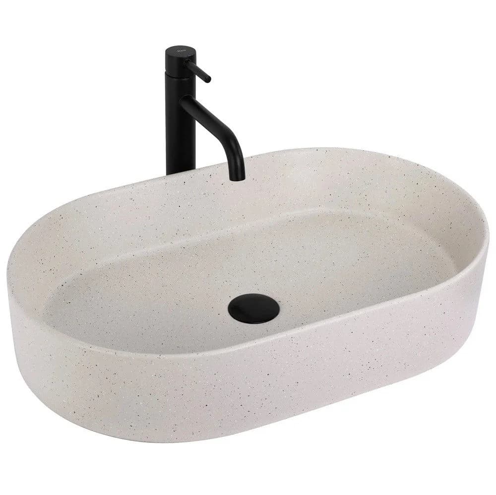 wohnwerk.idee Aufsatzwaschbecken sandfarben, oval, Keramik - Bild 2