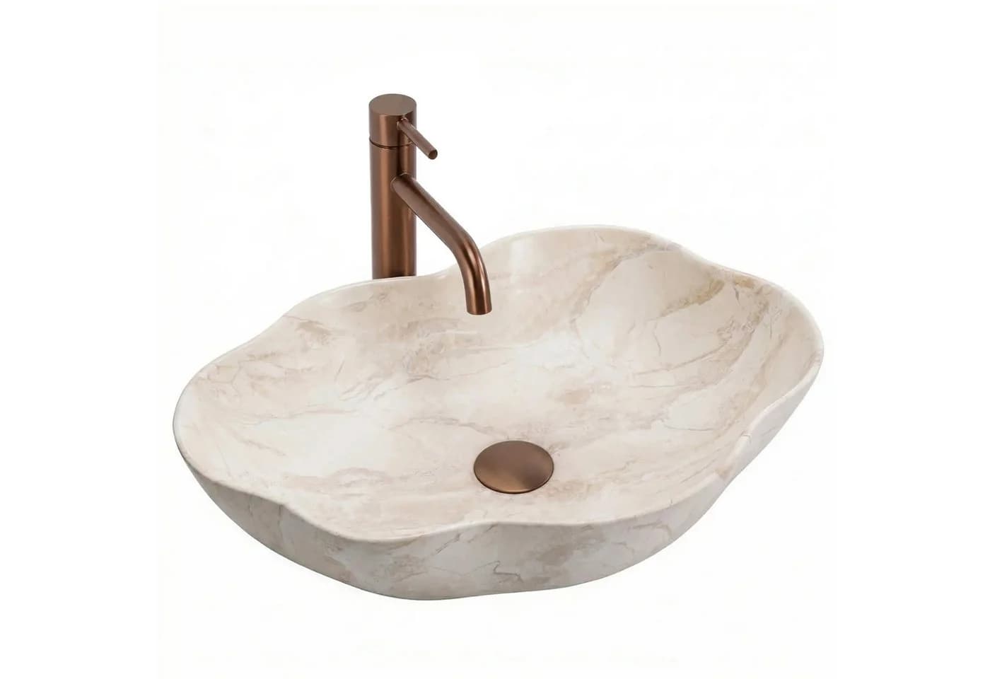 wohnwerk.idee Aufsatzwaschbecken Natursteinoptik Modern - Bild 2