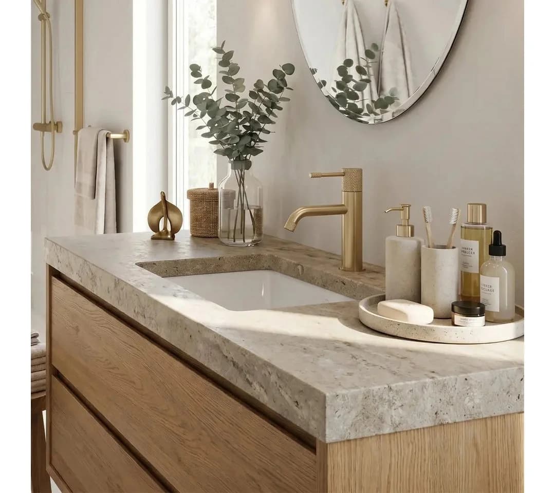 wohnwerk.idee Badarmatur Gold Chrom Kupfer Matt - Bild 3