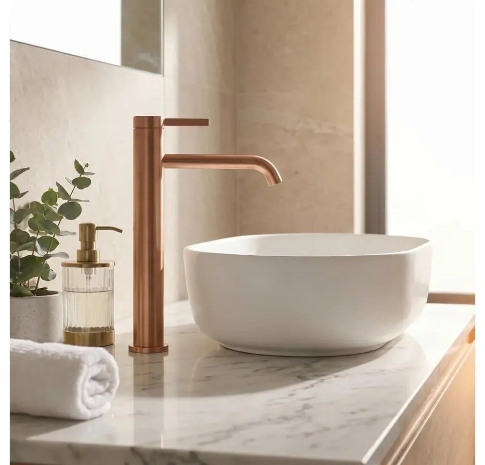 wohnwerk.idee Badarmatur Gold Matt, Kupfer Matt, Chrom Matt, Titan, Schwarz - Bild 5