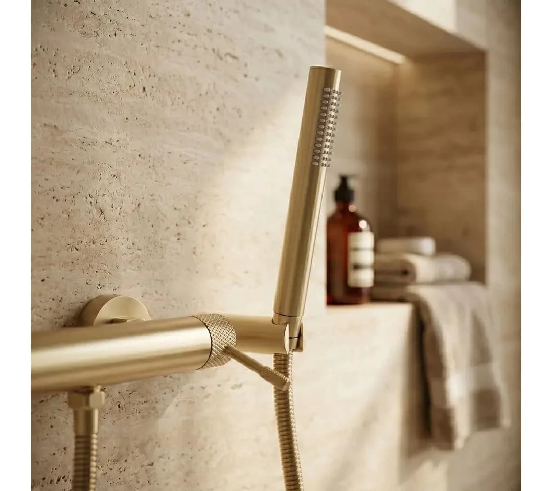 wohnwerk.idee Duscharmatur mit Handbrause Gold Chrom Matt Mischbatterie