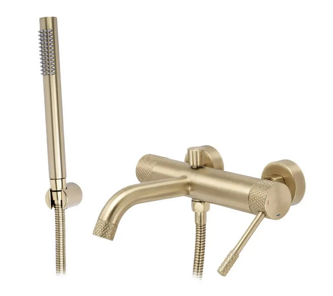 wohnwerk.idee Wannenarmatur mit Handbrause Gold Chrom - Bild 2