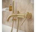wohnwerk.idee Wannenarmatur mit Handbrause Gold Chrom Bild 3