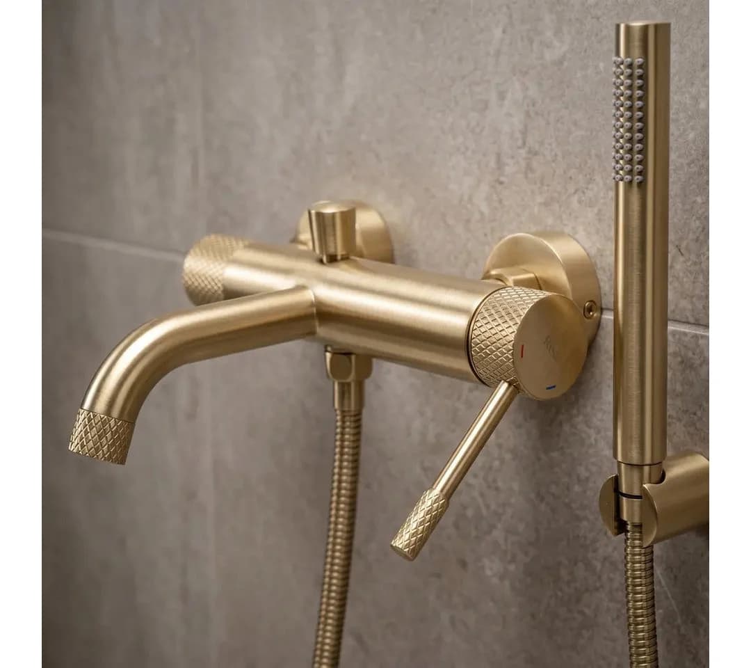 wohnwerk.idee Wannenarmatur mit Handbrause Gold Chrom - Bild 5
