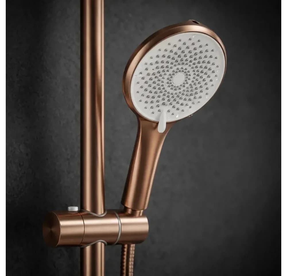 wohnwerk.idee Duschsystem Regendusche Aufputz mit Handbrause Schwarz - Bild 4