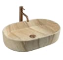wohnwerk.idee Aufsatzwaschbecken Beige Oval Steinoptik Bild 2